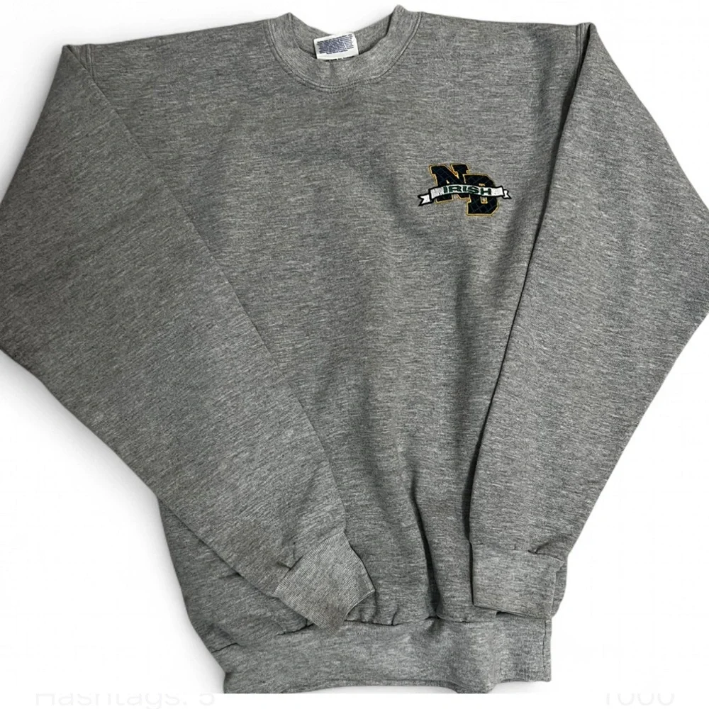 Gray Crewneck Sweatershirt #goirish #ND